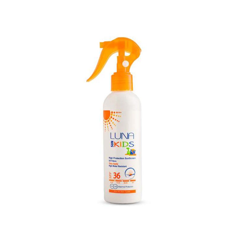 Luna Kids Sunscreen Spray SPF 36 لونا كيدز بخاخ واقي شمس SPF 36 - الصورة 1